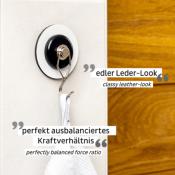 CROCHET MAGNETIQUE EN METAL SILWY THE ONE + PAD NANO-GEL Ø6,5cm  NOIR ET BLANC