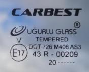 BAIE ARRIERE DROITE ECE R43 FIXE ECE R43 CARBEST MERCEDES VITO L3 DE 2004 A 2014