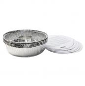 LOT DE 5 MOULES EN ALUMINIUM AVEC COUVERCLES POUR FOUR OMNIA 