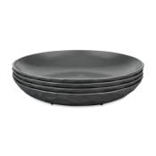 Lot de 4 assiettes creuses Koziol CLUB SET GÖTEBORG Gris