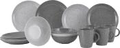Gimex Solid Line, Ensemble de vaisselles Gris granite 16 pices - 4 personnes