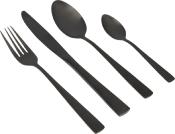 Linea Line - BLACK, Lot de 16 couverts - 4 personnes 