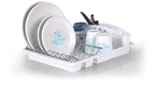 Égouttoir à vaisselle 42x32x12cm, blanc