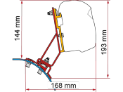 ADAPTATEUR Kit PSA DEEP BLACK FIAMMA F43 POUR  Citroen Jumpy lll / Spacetourer Peugeot Traveller/ Expert lll /Toyota ProAce / ProAce 