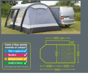 AUVENT GONFLABLE KAMPA TRAVEL POD MAXI AIR - Hauteur de 190 à 230cm