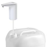 ROBINET D'EAU ELECTRIQUE RECHARGEABLE CARBEST POUR BIDON DIN 61 - BLANC