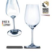 2 VERRES A VIN CRISTAL 25cl SILWY® AVEC SOUS-VERRE MAGNETIQUE