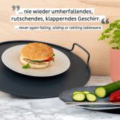 ASSIETTE A DEJEUNER EN PORCELAINE ABRICOT SILWY® POUR SUPPORT MAGNETIQUE