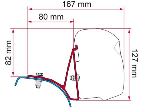 ADAPTATEUR FIAMMA F43 POUR TRAFIC II / VIVARO 2001-2014