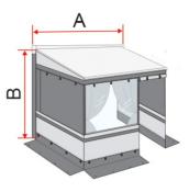 PRIVACY ROOM CS LIGHT 280 pour CaravanStore / F35 Pro avec ouverture prof 225 cm 