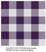 LIT TOUT FAIT DUVALAY 77 x 190 x 2,5 cm - VICHY PRUNE