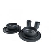 SERVICE VAISSELLE MELAMINE PATOM ANTHRACITE - BO CAMP