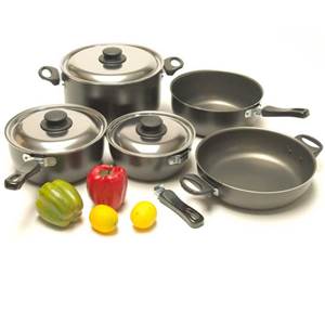 CASSEROLES POPOTE PREMIUM ALU TEFLON 11 PIECES