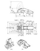 CHARNIERE DE MEUBLE A 2 RESSORTS 88x60mm - boite de 2 pièces