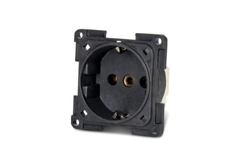PRISE SCHUKO 230V SERIE PRESTO 2000 NOIR MAT