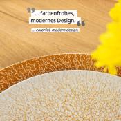 ASSIETTE PLATE EN PORCELAINE ABRICOT SILWY® POUR SUPPORT MAGNETIQUE