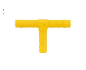 RACCORD EN T POUR TUYAU 10mm - JAUNE - LOT DE 2 
