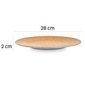 ASSIETTE PLATE EN PORCELAINE ABRICOT SILWY® POUR SUPPORT MAGNETIQUE