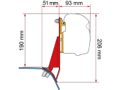 ADAPTATEUR pour store FIAMMA F43/F45 pour Ford Custom V710 H1 - L1/L2