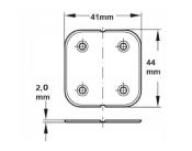 CHARNIERE PLATE A FILM 40mm BRUN - BOITE DE 4 PIECES