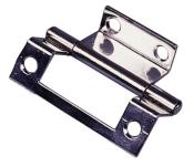 CHARNIERE ANGLAISE 50mm SPECIALE PORTE AVEC DEPORT 8mm - NICKEL - BOITE DE 4