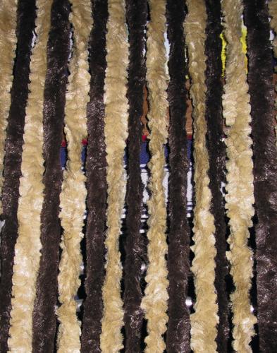 RIDEAU CHENILLE ANTI INSECTES - Brun/Beige - 56x185 cm