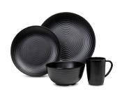 Service de table en mélamine Lund -16 pièces - Noir