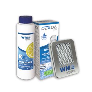 NETTOYAGE + DESINFECTANT + CONSERVATION EAU - HYGIENE TRIO WM AQUATEC pour réservoir 50 Litres