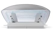 LANTERNEAU VISIONVENT S ECO MPK TRANSLUCIDE 28X28 CADRE BLANC