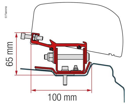 ADAPTATEUR pour store FIAMMA F40 pour RENAULT TRAFIC après 2014 - LONG L2