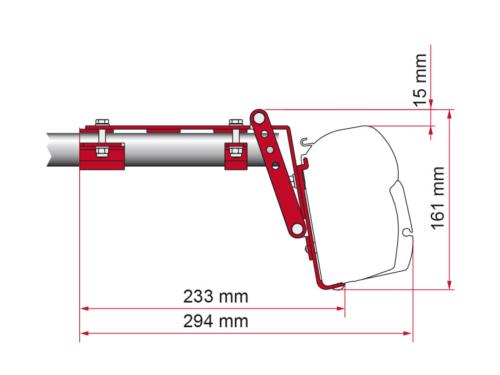 ADAPTATEUR FIAMMA F45 / F43 / COMPASS KIT ROOF RAIL pour rail de toit