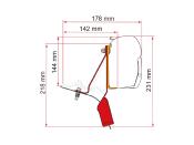 ADAPTATEUR FIAMMA F45/F43 POUR FORD Transit Nugget Lift Roof 2015-2023