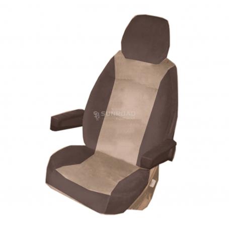 HOUSSES SIEGES AVANT BANCAREL POUR PROFILE DUCATO 2006-2015 - BEIGE/MARRON 