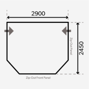 AUVENT GONFLABLE DOMETIC KAMPA POP AirPRO 290 pour CARAVANES ERIBA FAMILIA 