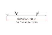 RAIL PREMIUM XL 139cm  FIAMMA ARGENTE - EMBOUTS NOIRS