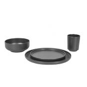 SERVICE VAISSELLE MELAMINE PATOM ANTHRACITE - BO CAMP