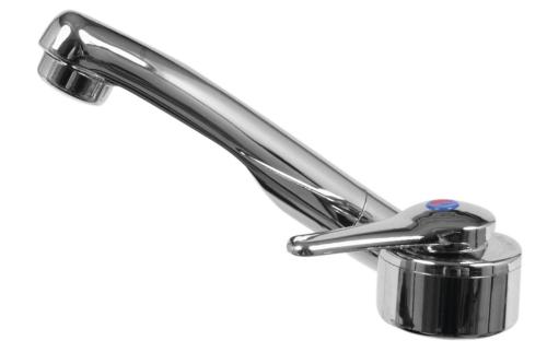 ROBINET EAU FROIDE MONO-LEVIER FLORENZ PLASTIQUE CHROME AVEC BEC 16 CM
