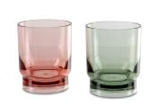 LOT DE 2 VERRES COLORES OLBIA 265 ml