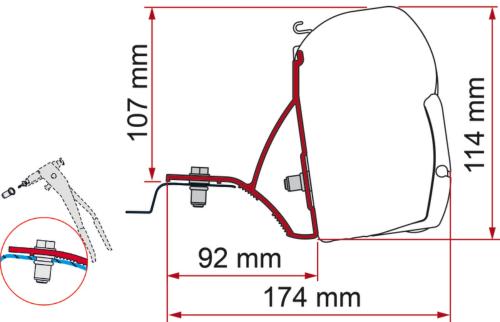 KIT ADAPTATEUR F45S FIAMMA POUR TRAFIC / VIVARO DEPUIS 2015