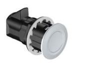 BOUTON DE PORTE PUSH LOCK OVAL 33X38mm CHROME MAT