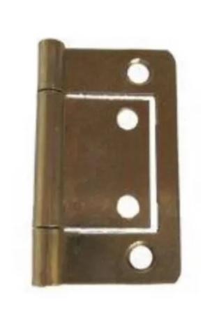 CHARNIERE PLATE ACIER LAITON 50mm - BOITE DE 4 