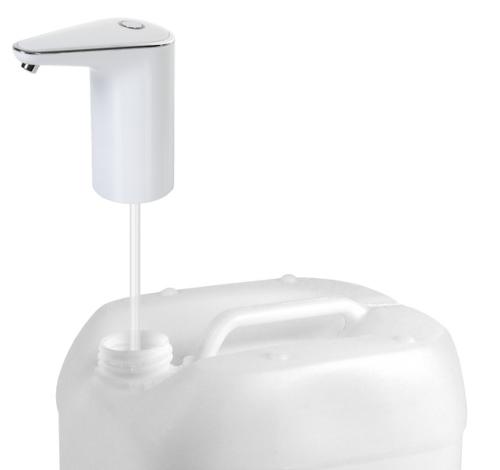 ROBINET D'EAU ELECTRIQUE RECHARGEABLE CARBEST POUR BIDON DIN 61 - BLANC