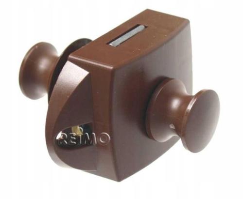 FERMETURE PORTE SALLE DE BAIN INTERIEUR/EXTERIEUR PUSH LOCK BRUN