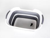 Panier/bac pliable avec égouttoir