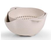 SALADIER Ø24,4cm H11cm AVEC PASSOIRE BASCULANTE