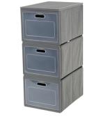 CASIER PLIANT CARBEST BOX 3 - 30xH75x40cm - 3 COMPARTIMENTS 