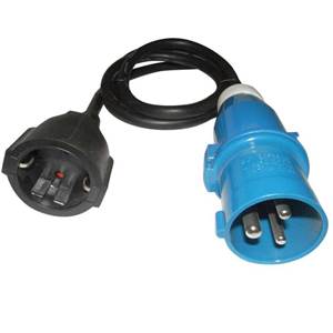 CABLE ADAPTATEUR 1.5m MALE CEE / FEMELLE SCHUKO 3x2.5²