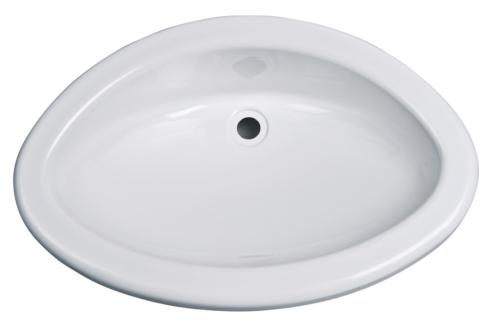 LAVABO ENCASTRABLE MAXI-OVALE BLANC 51,5 x 35 x 15 cm