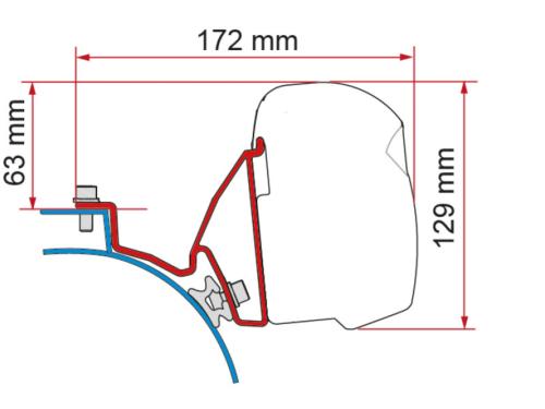 ADAPTATEUR DEEP BLACK FIAMMA F43 POUR VW T5/T6/T6.1 CALIFORNIA